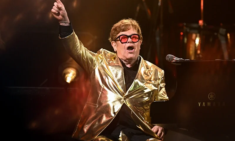 Sir Elton John performs on stage during Day 5 of Glastonbury Festival 2023 on June 25, 2023 in Glastonbury, England. (Photo by Leon Neal/Getty Images)
