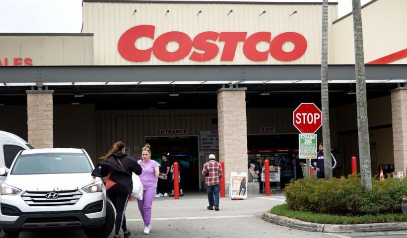 MIAMI, FLORIDA - DECEMBER 15: Customers visit a Costco Wholesale store on December 15, 2023 in Miami, Florida. Costco Wholesale beat expectations for the company's Q1 earnings with a 16.6 % increase. The retailer's board also declared a special cash dividend of $15 per share to investors. (Photo by Joe Raedle/Getty Images)