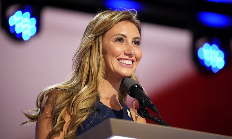Alina Habba, attorney for Donald Trump, onstage during preparations for the fourth day of the Republican National Convention at the Fiserv Forum on July 18, 2024 in Milwaukee, Wisconsin. Delegates, politicians, and the Republican faithful are in Milwaukee for the annual convention, concluding with former President Donald Trump accepting his party's presidential nomination. The RNC takes place from July 15-18.. (Photo by Andrew Harnik/Getty Images)