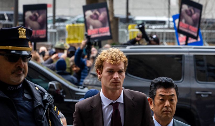 NEW YORK, NEW YORK - DECEMBER 9: Daniel Penny arrives at the Manhattan Criminal Courthouse on December 9, 2024 in New York City. Closing arguments have ended and the jury is deliberating the trial of Penny, 26, a former Marine, who is charged in the death of Jordan Neely by choking him during an altercation involving panhandling on a New York City subway car. (Photo by Alex Kent/Getty Images)