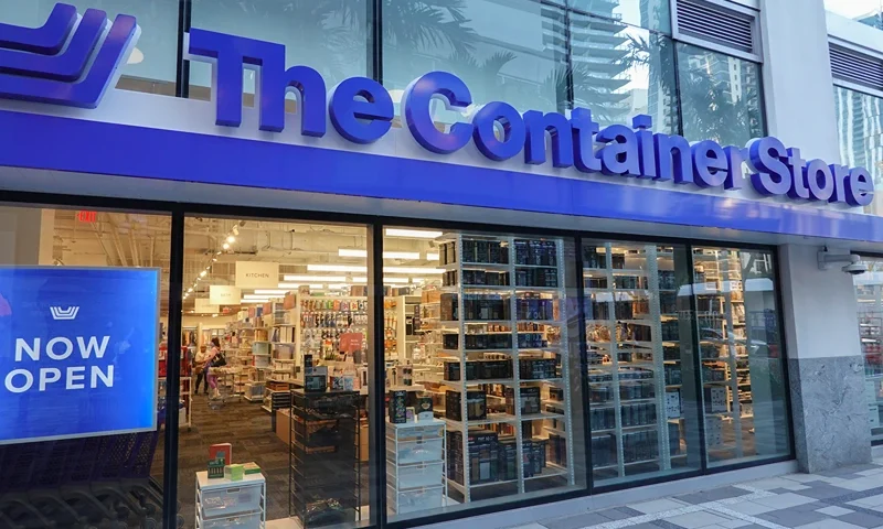 A sign hangs on the wall outside of a Container Store on December 23, 2024 in Miami, Florida. The Container Store filed for Chapter 11 bankruptcy protection at the U.S. Bankruptcy Court for the Southern District of Texas on December 22nd. The Texas-based company has 103 stores across 34 states and the District of Columbia. (Photo by Joe Raedle/Getty Images)