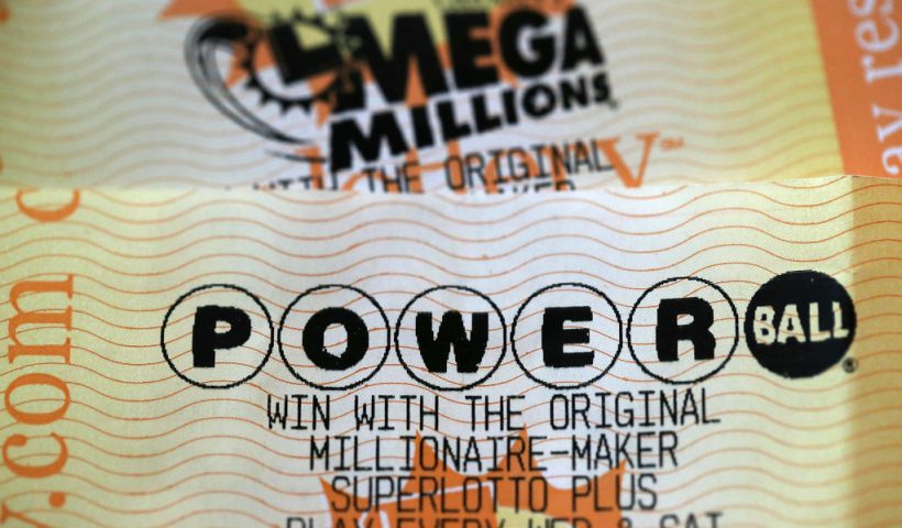 SAN ANSELMO, CA - JANUARY 03: Powerball and Mega Millions lottery tickets are displayed on January 3, 2018 in San Anselmo, California. The Powerball jackpot and Mega Millions jackpots are both over $400 million at the same time for the first time. The Mega Millions $418 million jackpot would be the fourth largest and the $460 million Powerball jackpot would be the seventh largest in the game's history. (Photo by Justin Sullivan/Getty Images)