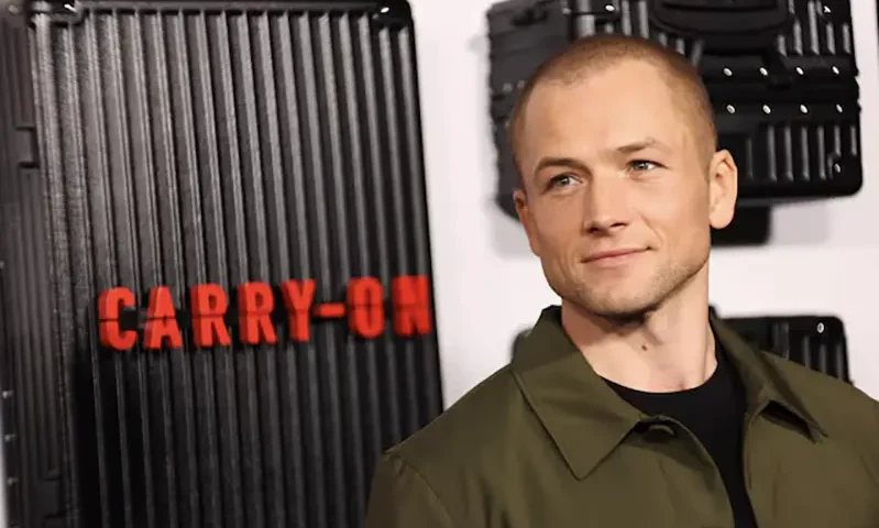 Cast member Taron Egerton attends a premiere for the film "Carry-On" at The Egyptian Theatre Hollywood in Los Angeles, California, U.S., December 5, 2024. REUTERS/Mario Anzuoni