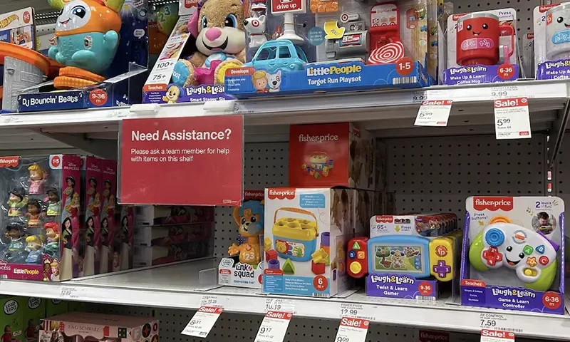Holiday gifts on sale are displayed at a Target store in Manhattan, New York, U.S., December 15, 2024. REUTERS/Jessica DiNapoli