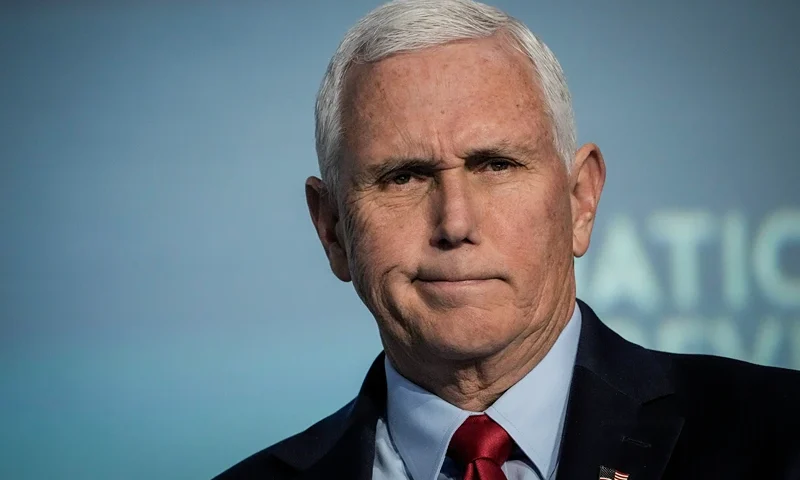 WASHINGTON, DC - MARCH 31: Former U.S. Vice President Mike Pence speaks at the National Review Institute's 2023 Ideas Summit March 31, 2023 in Washington, DC. Pence gave brief remarks on the recent indictment of former President Donald Trump. (Photo by Drew Angerer/Getty Images)