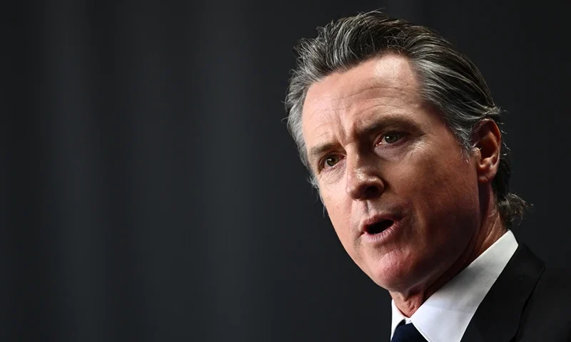 California Governor Gavin Newsom speaks during the Milken Institute Global Conference in Beverly Hills, California on May 2, 2023. (Photo by Patrick T. Fallon / AFP) (Photo by PATRICK T. FALLON/AFP via Getty Images)