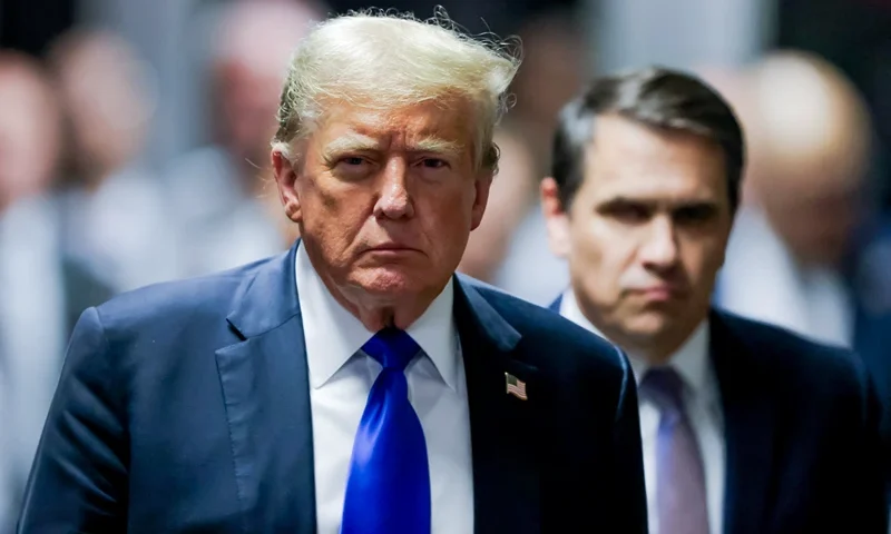 NEW YORK, NEW YORK - MAY 30: Former U.S. President Donald Trump departs the courtroom after being found guilty on all 34 counts in his hush money trial at Manhattan Criminal Court on May 30, 2024 in New York City. The former president was found guilty on all 34 felony counts of falsifying business records in the first of his criminal cases to go to trial. Trump has now become the first former U.S. president to be convicted of felony crimes. (Photo by Justin Lane-Pool/Getty Images)