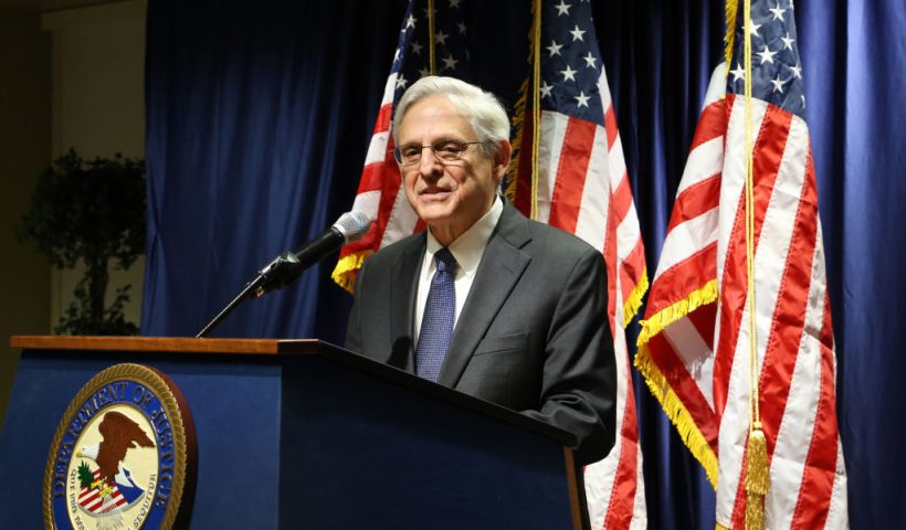 NEW YORK, NEW YORK - NOVEMBER 18: U.S. Attorney General Merrick Garland addresses members of the US Attorney's Office for the Southern District of New York on November 18, 2024 in New York City. (Photo by Jefferson Siegel-Pool/Getty Images)