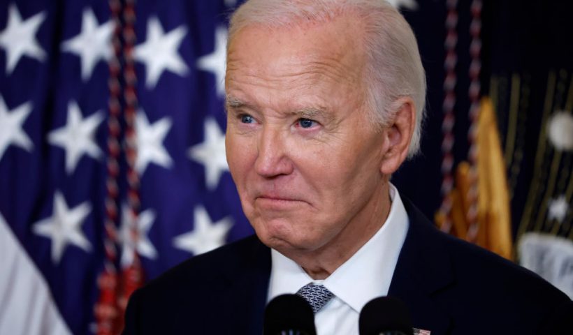 WASHINGTON, DC - JANUARY 02: U.S. President Joe Biden speaks during a ceremony to award the Presidential Citizens Medal in the East Room of the White House on January 02, 2025 in Washington, DC. Biden gave the medal to 20 people who worked on causes supported by the president during his decades of public service, including desegregation, women's rights, gun safety, LGBTQ+ rights, cancer research and military affairs. (Photo by Chip Somodevilla/Getty Images)