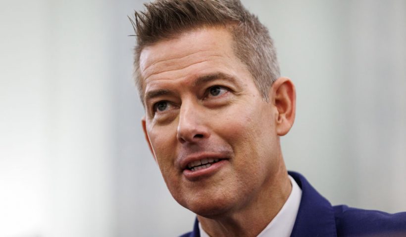 WASHINGTON, DC - JANUARY 15: Sean Duffy, U.S. President-elect Donald Trump's nominee for Secretary of Transportation, testifies before the Senate Commerce, Science, and Transportation Committee during his confirmation hearing in the Russell Senate Office Building on January 15, 2025 in Washington, DC. Duffy, who served three terms as a Republican Representative from Wisconsin, has bipartisan support in the Senate. (Photo by Samuel Corum/Getty Images)