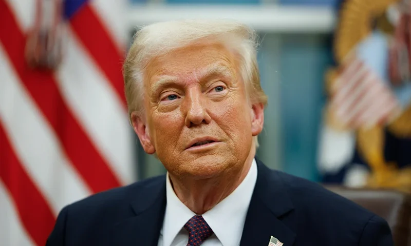 WASHINGTON, DC - JANUARY 20: President Donald Trump signs executive orders in the Oval Office on January 20, 2025 in Washington, DC. Trump takes office for his second term as the 47th president of the United States. (Photo by Anna Moneymaker/Getty Images)