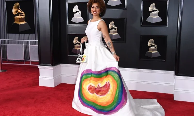 Joy Villa arrives for the 60th Grammy Awards on January 28, 2018, in New York. / AFP PHOTO / ANGELA WEISS (Photo credit should read ANGELA WEISS/AFP via Getty Images)