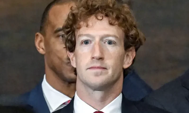 Mark Zuckerberg arrives before the inauguration of Donald Trump as the 47th president of the United States takes place inside the Capitol Rotunda of the U.S. Capitol building in Washington, D.C., Monday, January 20, 2025. Kenny Holston/Pool via REUTERS/File Photo