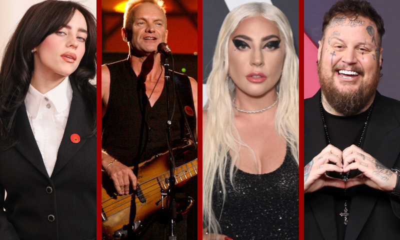 1. Billie Eilish attends the 96th Annual Academy Awards on March 10, 2024 in Hollywood, California. (Photo by Rodin Eckenroth/Getty Images) 2. Lady Gaga attends Lady Gaga Celebrates the Launch of Haus Laboratories at Barker Hangar on September 16, 2019 in Santa Monica, California. (Photo by Presley Ann/Getty Images for Haus Laboratories) 3. Musician Sting performs "Roxanne" onstage with the band The Police opening the 49th Annual Grammy Awards at the Staples Center on February 11, 2007 in Los Angeles, California. (Photo by Kevin Winter/Getty Images) 4. Jelly Roll attends the 76th Primetime Emmy Awards at Peacock Theater on September 15, 2024 in Los Angeles, California. (Photo by Amy Sussman/Getty Images)
