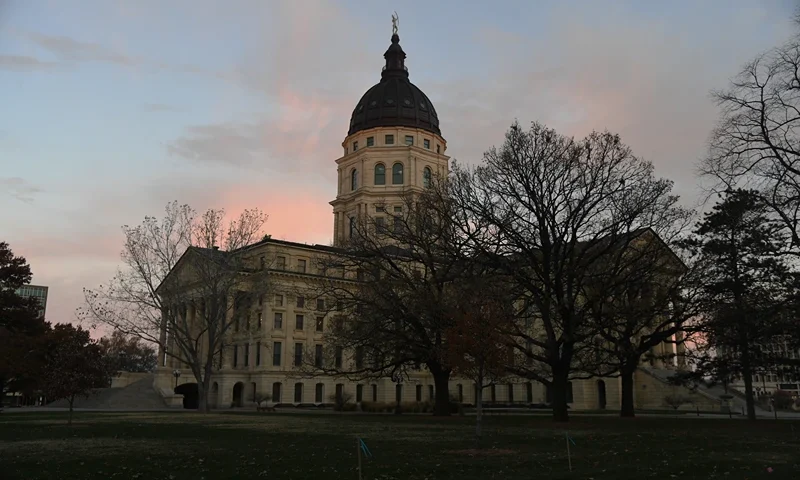 TOPEKA, KS - NOVEMBER 08: The Kansas capital building is seen on November 8, 2022 in Topeka, Kansas. (Photo by Michael B. Thomas/Getty Images)