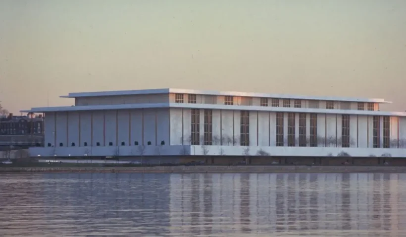 Exterior of the Kennedy Center on the Potomac River, Washington, D.C., undated. (Photo by Hulton Archive/Getty Images)