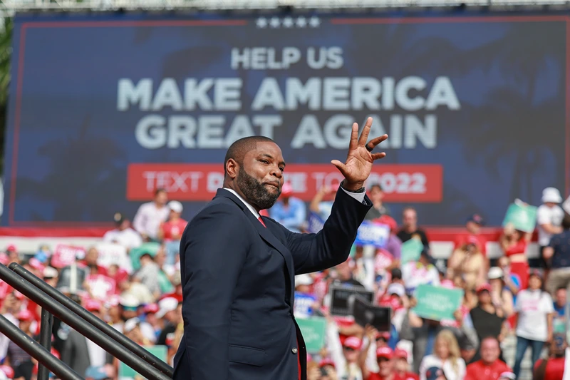 U.S. Rep. Byron Donalds (R-FL) attends a campaign rally for former President Donald Trump at the Trump National Doral Golf Club on July 09, 2024 in Doral, Florida. Trump continues to campaign across the country. (Photo by Joe Raedle/Getty Images)