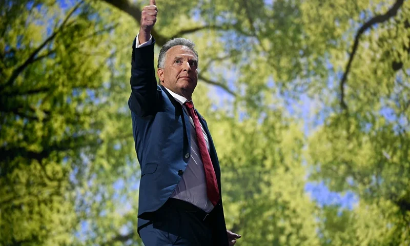 US investor Steve Witkoff attends the last day of the 2024 Republican National Convention at the Fiserv Forum in Milwaukee, Wisconsin, on July 18, 2024. Donald Trump will get a hero's welcome Thursday as he accepts the Republican Party's nomination to run for US president in a speech capping a convention dominated by the recent attempt on his life. (Photo by Patrick T. Fallon / AFP) (Photo by PATRICK T. FALLON/AFP via Getty Images)