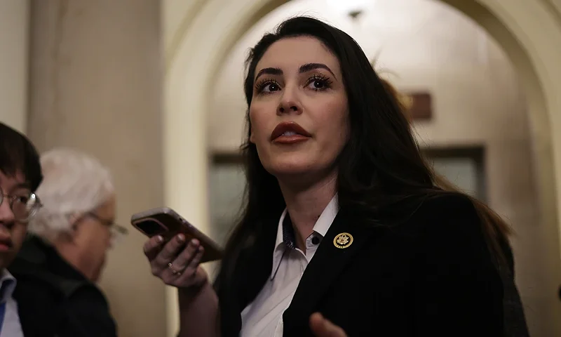 WASHINGTON, DC - DECEMBER 20: U.S. Rep Anna Paulina Luna (R-FL) speaks to members of the press at the U.S. Capitol on December 20, 2024 in Washington, DC. House GOPs are trying to come up with a third plan to pass a spending bill to avert a government shutdown, after the first two have failed. (Photo by Alex Wong/Getty Images)
