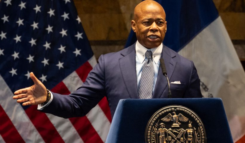 New York City Mayor Eric Adams speaks during the annual Interfaith Breakfast at the New York Public Library in New York City on January 30, 2025. (Photo by Yuki IWAMURA / AFP) (Photo by YUKI IWAMURA/AFP via Getty Images)