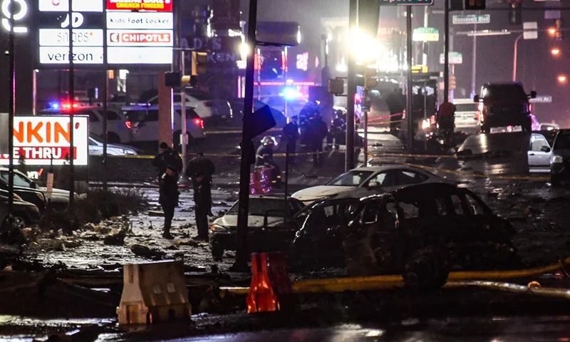 PHILADELPHIA, PENNSYLVANIA - JANUARY 31: Emergency service members respond to a plane crash in a neighborhood near Cottman Avenue on January 31, 2025 in Philadelphia, Pennsylvania. The plane, a medical transport jet carrying a child patient, crashed after taking off from Northeast Philadelphia Airport, damaging several homes and vehicles. (Photo by Matthew Hatcher/Getty Images)