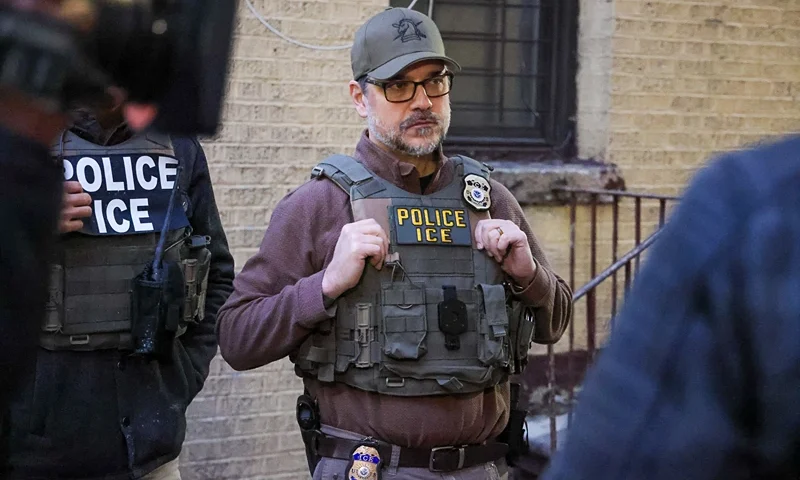 NEW YORK CITY - JANUARY 28: In this handout photo provided by U.S. Immigration and Customs Enforcement, the New York City Fugitive Operations Team, joined by ICE Acting Director Caleb Vitello, conducted targeted enforcement operations resulting in the arrest of an illegal Dominican national on January 28, 2025 in New York City. (Photo by U.S. Immigration and Customs Enforcement via Getty Images)