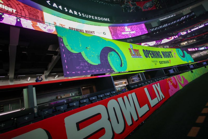 NEW ORLEANS, LOUISIANA - FEBRUARY 03: A general view is seen before Opening Night ahead of Super Bowl LIX at Caesars Superdome on February 03, 2025 in New Orleans, Louisiana. (Photo by Jonathan Bachman/Getty Images)