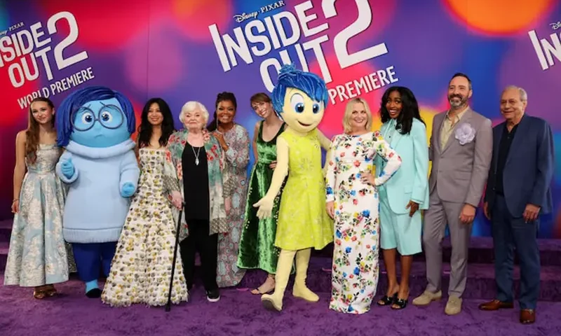 Liza Lapira, June Squibb, Yvette Nicole Brown, Maya Hawke ,Kensington Tallman, Amy Poehler, Ayo Edebiri, Tony Hale and Lewis Black attend the world premiere of the film "Inside Out 2" in Los Angeles, California, U.S., June 10, 2024. REUTERS/Mario Anzuoni/File Photo