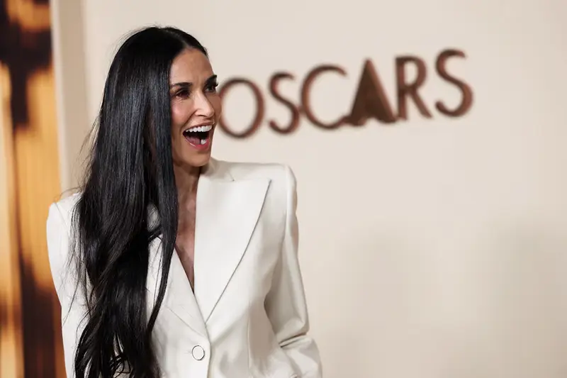 Best Actress Oscar nominee Demi Moore attends the Academy of Motion Picture Arts and Sciences reception for the nominees of the 97th Oscars in Los Angeles, U.S., February 25, 2025. REUTERS/Mario Anzuoni/File Photo