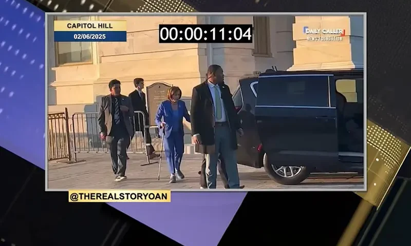 Video still from The Real Story on One America News Network