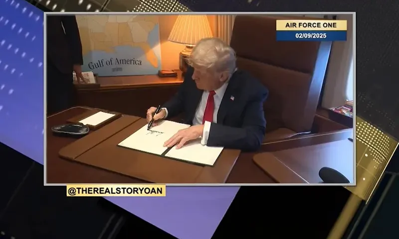 Video still from The Real Story on One America News Network