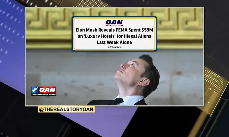 Video still from The Real Story on One America News Network
