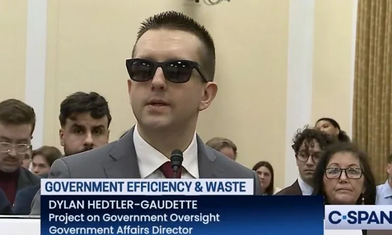 Dylan Hedtler-Gaudette - Project on Government Oversight Government Affairs Director (Photo via: C-SPAN screenshot)