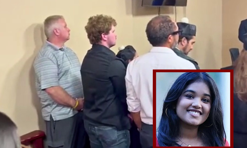 (L) Joshua Riibe. (Photo via: Live courthouse footage screenshot - Dominican Republic Courthouse - WYKC) / (R) Sudiksha Konanki, 20. (Handout)