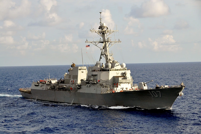 AT SEA - SEPTEMBER 25, 2011: In this handout released by the U.S. Navy, the U.S. Navy guided-missile destroyer USS Gravely (DDG 107) is underway during the multinational UNITAS Atlantic 53-2012 exercise conducted in the western Caribbean Sea September 25, 2011 at sea. In a response to a alleged chemical weapons attack on its own people by the Syrian regime the USS Mahan, the USS Barry, the USS Ramage, and the USS Gravely, all Arleigh Burke-class destroyers carrying Tomahawk land-attack missiles, are en route or in position in the eastern Mediterranean for a possible strike on Syrian military assets on August 28, 2013. (Photo by U.S. Navy via Getty Images)