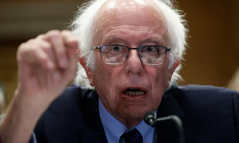 WASHINGTON, DC - SEPTEMBER 17: U.S. Sen. Bernie Sanders (I-VT) speaks at a press conference on the cost of prescription drugs in the United States at the Dirksen Senate Office Building on September 17, 2024 in Washington, DC. Sanders spoke out against drugmaker Novo Nordisk accusing them of "ripping off" U.S. consumers for charging more for weight loss drugs Ozempic and Wegovy compared to other countries. (Photo by Kevin Dietsch/Getty Images)