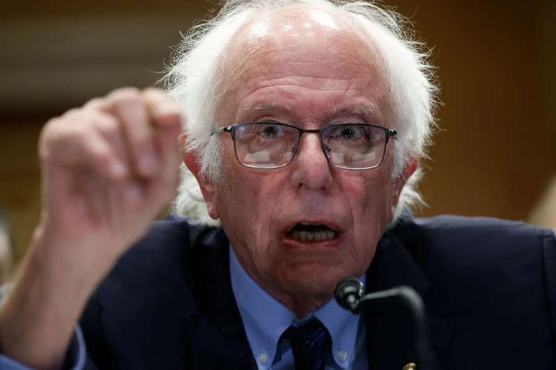 WASHINGTON, DC - SEPTEMBER 17: U.S. Sen. Bernie Sanders (I-VT) speaks at a press conference on the cost of prescription drugs in the United States at the Dirksen Senate Office Building on September 17, 2024 in Washington, DC. Sanders spoke out against drugmaker Novo Nordisk accusing them of "ripping off" U.S. consumers for charging more for weight loss drugs Ozempic and Wegovy compared to other countries. (Photo by Kevin Dietsch/Getty Images)