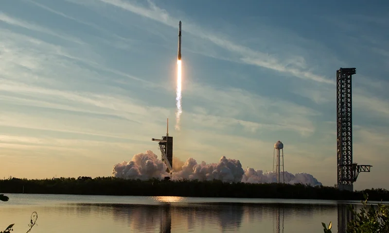 (EDITOR'S NOTE: This Handout image was provided by a third-party organization and may not adhere to Getty Images' editorial policy.) In this NASA handout, a SpaceX Falcon 9 rocket carrying the company's Dragon spacecraft for the Crew-10 mission to the International Space Station takes off at NASA's Kennedy Space Center on March 14, 2025 in Cape Canaveral, Florida. NASA's SpaceX Crew-10 mission is the tenth crew rotation mission of the SpaceX Crew Dragon spacecraft and Falcon 9 rocket to the International Space Station as part of the agency's Commercial Crew Program. McClain, Ayers, JAXA (Japan Aerospace Exploration Agency) astronaut Takuya Onishi, and Roscosmos cosmonaut Kirill Peskov launched on schedule at 7:03 p.m. EDT, from Launch Complex 39A at the NASA's Kennedy Space Center. (Photo by Aubrey Gemignani/NASA via Getty Images)