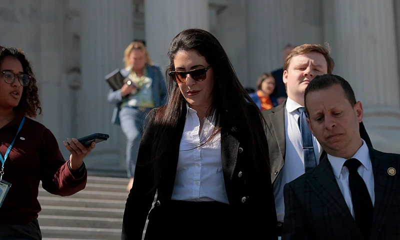 WASHINGTON, DC - MARCH 11: U.S. Reps. Anna Paulina Luna (R-FL) (C) and Jared Moskowitz (R-FL) depart following a series of votes at the Capitol on March 11, 2025 in Washington, DC. The House passed a bill to avert a Friday government shutdown by a 217-213 vote largely along party lines. The bill now moves to the Senate where it will need help from Democrats to move it past a filibuster. (Photo by Anna Moneymaker/Getty Images)