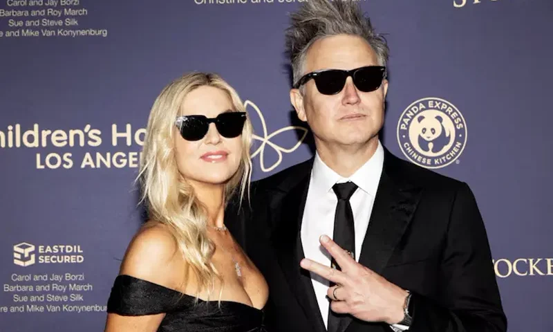 Skye Hoppus and Mark Hoppus attend the 2022 Children's Hospital Los Angeles (CHLA) Gala at the Barker Hangar in Santa Monica, California, U.S., October 8, 2022. REUTERS/Aude Guerrucci/File Photo