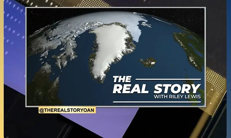 Video still from The Real Story on One America News Network