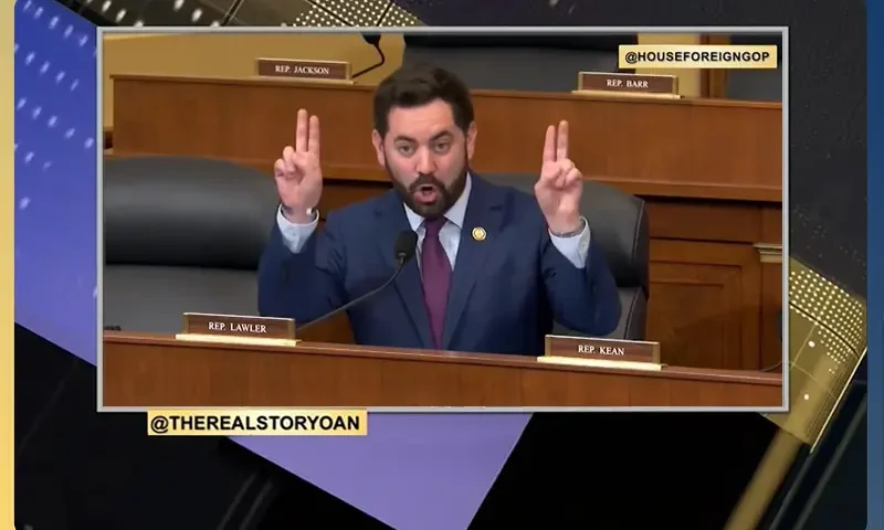 Video still from The Real Story on One America News Network