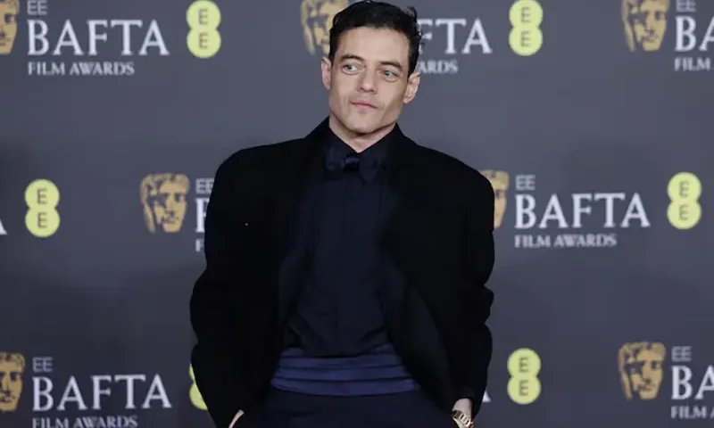 Rami Malek arrives at the 2024 British Academy of Film and Television Awards (BAFTA) at the Royal Festival Hall in the Southbank Centre, London, Britain, February 18, 2024. REUTERS/Isabel Infantes/File Photo