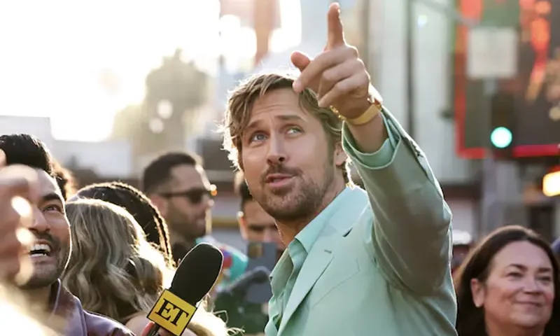 Cast member Ryan Gosling gestures while being interviewed as he attends a premiere for the film "The Fall Guy" in Los Angeles, California, U.S. April 30, 2024. REUTERS/Mario Anzuoni/File Photo