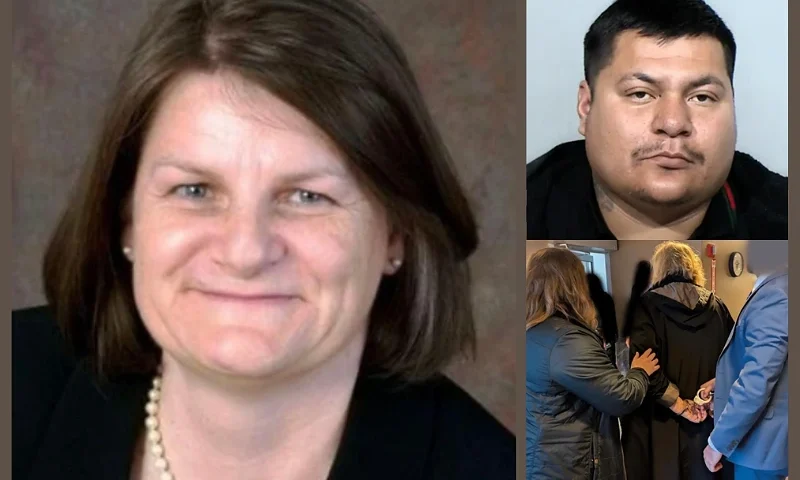 (L) Judge Hannah Dugan (Photo via: Milwaukee County Circuit Court System-gov) / (R-Top) illegal alien Eduardo Flores-Ruiz. (Photo via: Milwaukee Police Department) / (R-Bottom) Dugan being arrested. (Photo via: Department of Justice)
