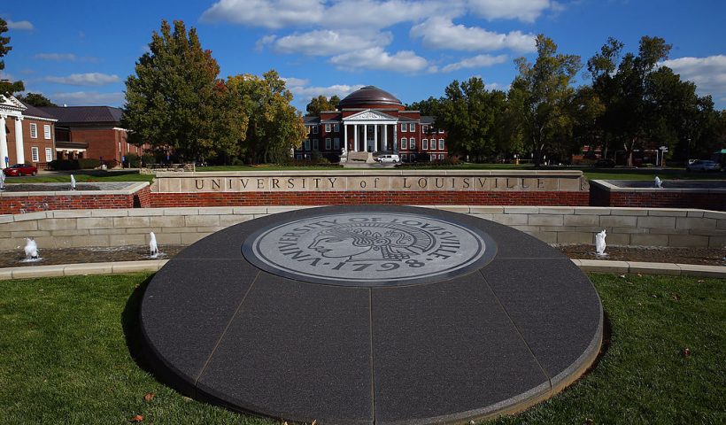 LOUISVILLE, KY - OCTOBER 29: A scenic view of the front entrance of the campus of the University of Louisville on October 29, 2013 in Louisville, Kentucky. (Photo by Andy Lyons/Getty Images)