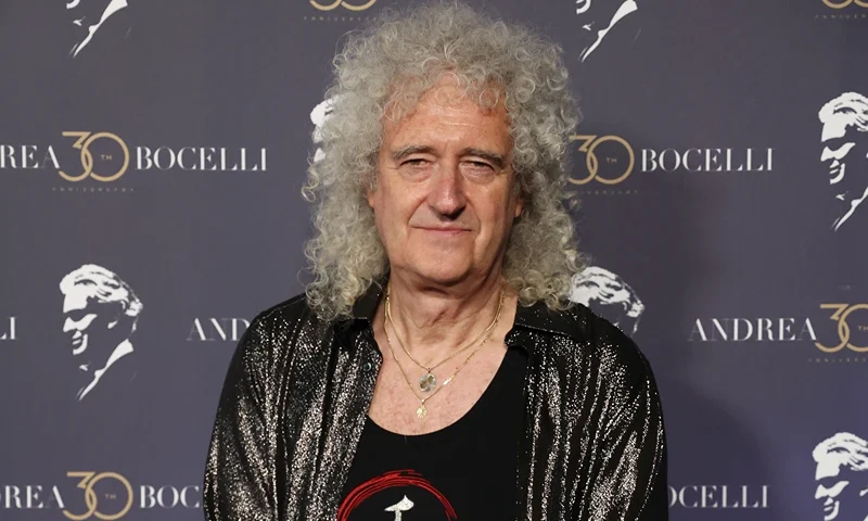 Sir Brian May attends the "Andrea Bocelli 30: The Celebration", Andrea Bocelli celebrates his 30th anniversary in music with three star-studded concerts at Teatro Del Silenzio on July 19, 2024 in Lajatico, Italy. (Photo by Vittorio Zunino Celotto/Getty Images for Mercury Studios)