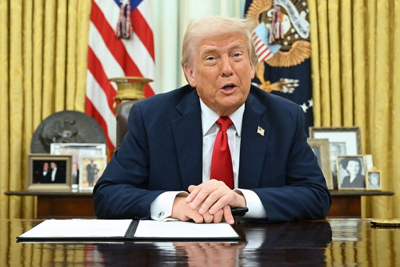US President Donald Trump speaks as he signs an executive order in the Oval Office of the White House in Washington, DC, on March 31, 2025. (Photo by SAUL LOEB / AFP) (Photo by SAUL LOEB/AFP via Getty Images)