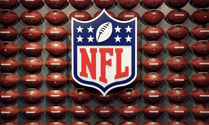 The NFL logo is pictured at an event in the Manhattan borough of New York City, New York, U.S., November 30, 2017. REUTERS/Carlo Allegri