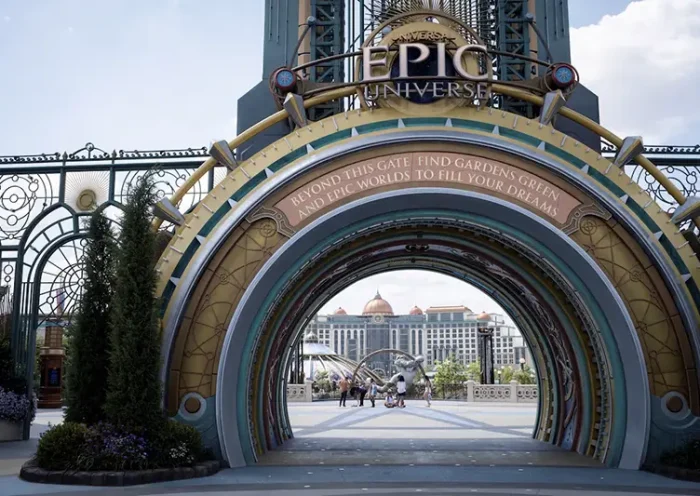 The portal at the entrance of Universal Epic Universe theme park ahead of the grand opening ceremony in Orlando, Florida, U.S. May 20, 2025. REUTERS/Marco Bello